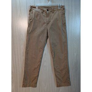 American Eagle Pants Mens 31x34 Tan Relaxed Fit Straight Khakis Casual Preppy